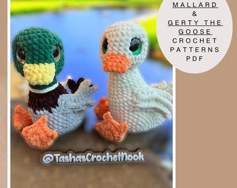 Max the Mallard/Gerty the Goose-haakpatronen-laag-naai-gemiddeld niveau-ALLEEN ENGELS