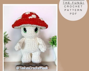 Ferguson the Fungi Crochet Pattern-Low-sew-Intermediate level-ENGLISH ONLY