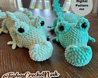 Erwin the Crocodile Crochet Pattern-English only-Intermediate level