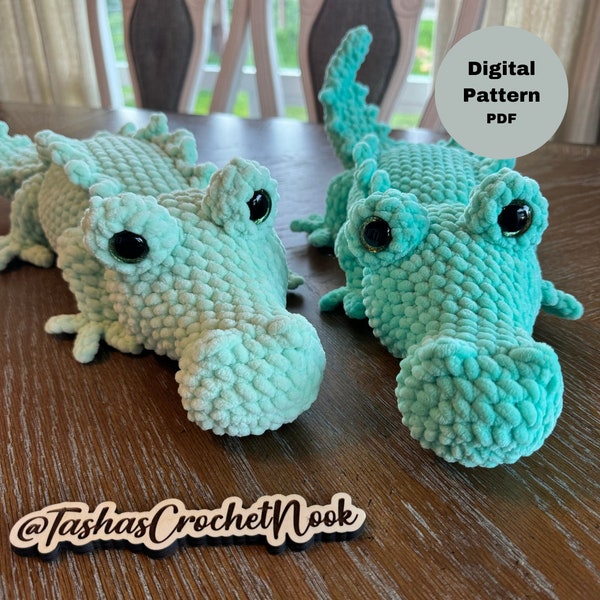 Erwin the Crocodile Crochet Pattern-English only-Intermediate level