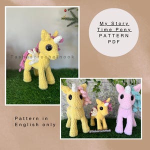 My Story Time Pony-Crochet Pattern-English only-Intermediate level