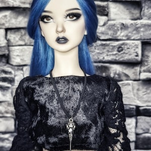 Halskette für 1/3 SD BJD oder Smart Doll - Vogel Schädel Anhänger