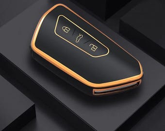 Car Key Cover For VW Skoda Seat Volkswagen Golf 8 3 Button Car Key Case