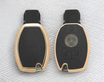 Black Blue White Key Fob Cover Case for Mercedes A B C E S G M V Class 3 4 Button Car TL70