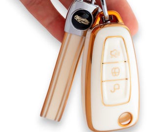 TPU Car Remote Key Fob Cover Case For Ford Fiesta, Focus, Mondeo, Kuga, C-Max, S-Max - Blue