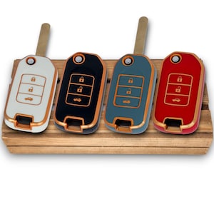 Funda para llave de coche compatible con Honda Accord Civic HR-V XR-V City Fit Vezel
