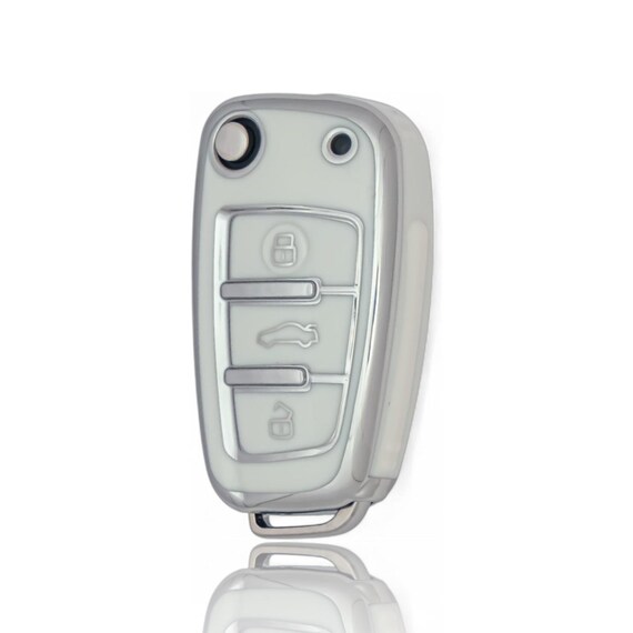 Tukellen for Audi Key Fob Cover Case,Premium Soft TPU 360