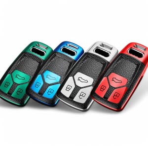 Autoschlüssel Hülle fit für Audi A4 B9 A3 S4 RS4 A5 F5 S5 RS5 FY Q7 SQ7 4 M TT tts RS R8 Tastenabdeckung tpu Leder Texture Key Case Key Holder 3
