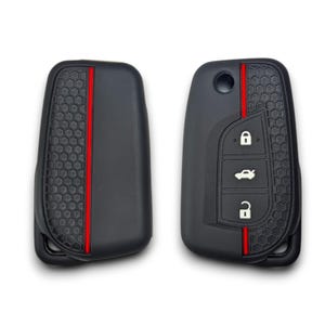 Schlüsselhülle kompatibel für Lotus Corolla Auris Avensis Camry RAV4 Aygo Silikon Hülle