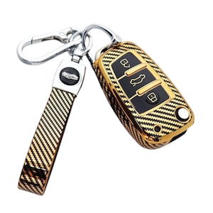 Flip Key Fob Cover Case Keyring For Audi Q2 Q3 Q5 Q7 Q8 SQ5 A1 A3 8P A4 A5 A6 C7 key case with keychain