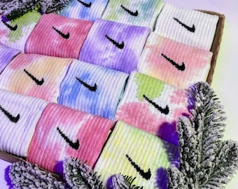 12-Pack Nike Tie Dye High Crew Socks Set 12 Pair