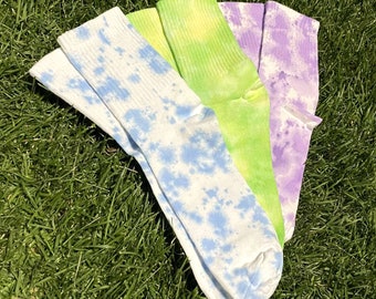 Tie Dye Crew Socks Set of 3 Pairs