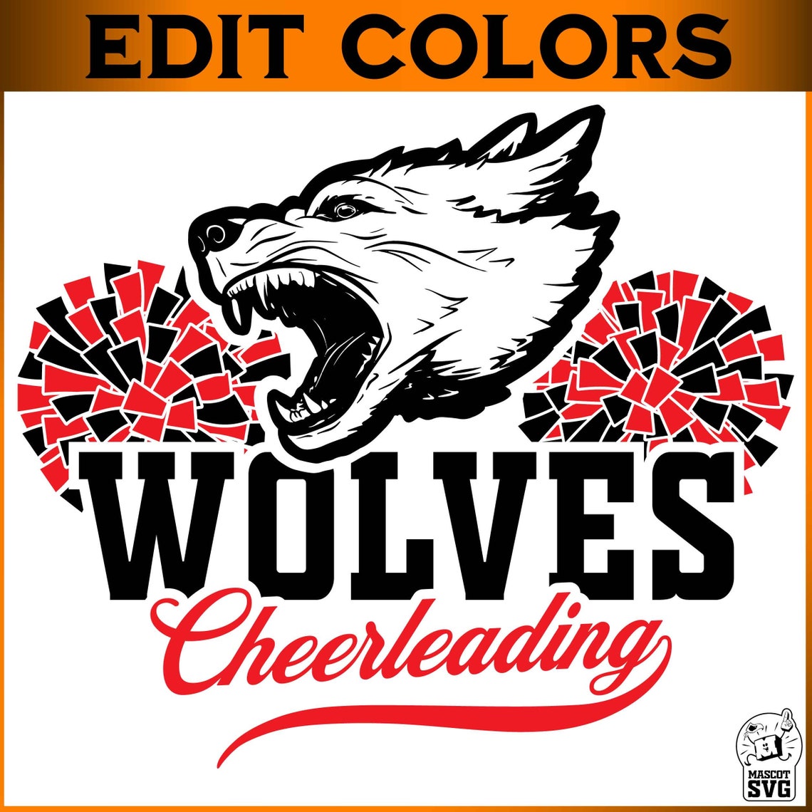 Wolves Cheerleading SVG Wolves Cheer Svg Wolves Svg Wolves Team Svg ...