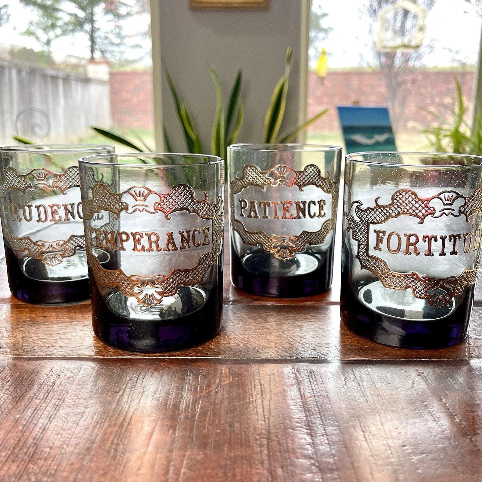 ニーマンマーカスのアートフレームグラス　２個 Vintage Neiman Marcus Glasses - Etsy