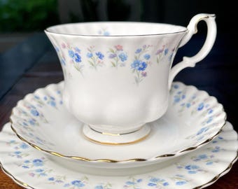 Vintage 3-delige set Royal Albert Memory Lane theekop, schotel en bord, Engeland