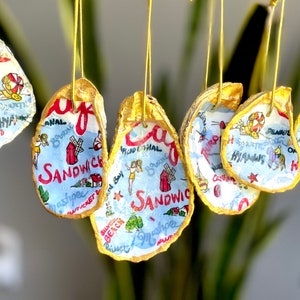 Oyster shell ornament - Cape Cod