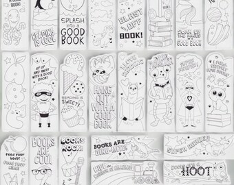 Creative DIY Coloring Bookmarks Set for Kids – 24 Unique Book Worm Designs, Perfect for Classroom Art, Parties & Gifts, 2x6 Inches