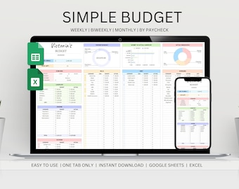 Budgetplaner Gehaltsabrechnung Budget Tracker Vorlage Monatliche Budget Tabelle Anfänger Zweiwöchentlich Budgetierung Einfacher Wochenplaner Fiskus Planer