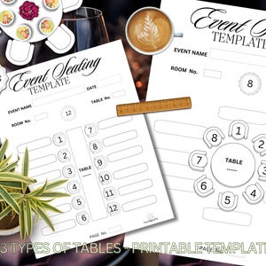 Druckvorlage Sitzplan für Veranstaltungen, Sitzplan für Hochzeitstisch, Runder Sitzplan, Head Table Plan, Sitzplan für den Empfang
