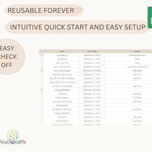 Check Mark Routine Checkmark to Do List, Easy Monthly Calendar, Daily Schedule, Routine ...