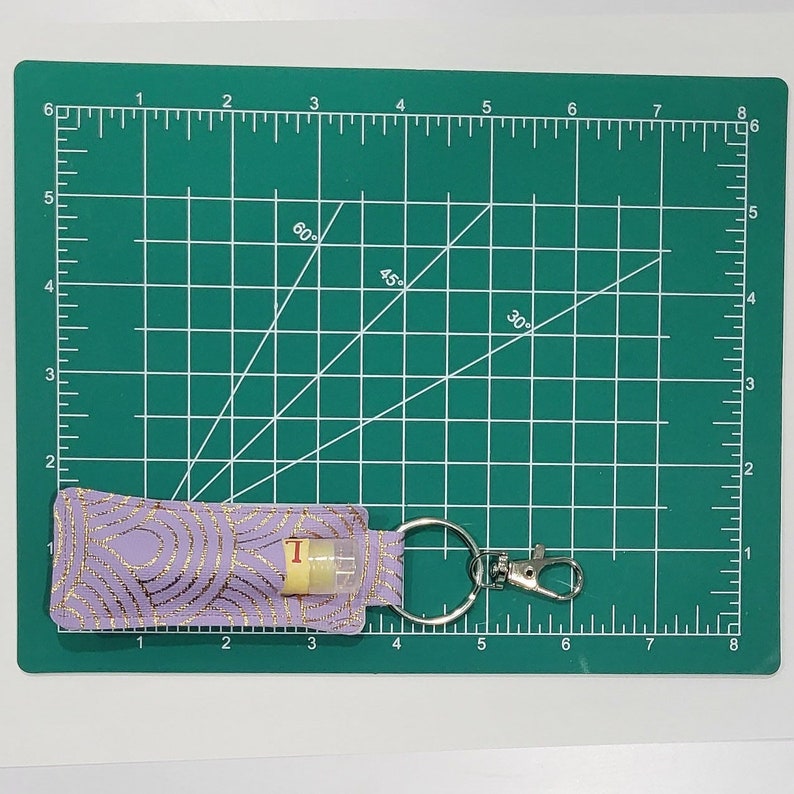 Gold Wave Pattern Lip Balm Holder Keychains Etsy