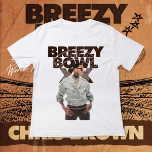 Custom Chris Brown Breezy Bowl XX Concert T-Shirt | 20 Years of Chris Brown | Breezy Fan Shirt