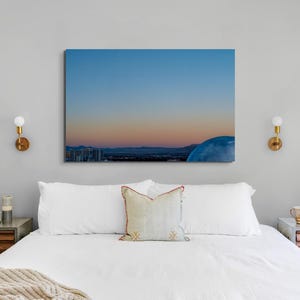 Las Vegas Sphere Sunset Horizon | Urban Cityscape Decor, City Skyline Print, Nevada Travel Poster, Canvas Wall Art