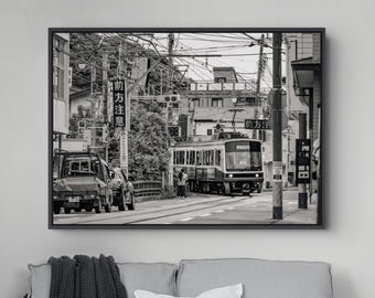 Enoden Train Street Photography Print – Kamakura Japan Fine Art Canvas