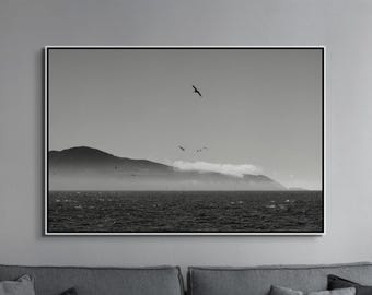 Channel Islands Wall Art - Black and White Coastal Landscape Photography | Fine Art Ocean Print