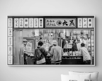 Tokyo Standing Bar Photography – Black and White Japanese Izakaya Fine Art Print