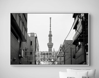 Tokyo Skytree Asakusa Alley Lanterns Fine Art Photography Print – Japan Travel Wall Art