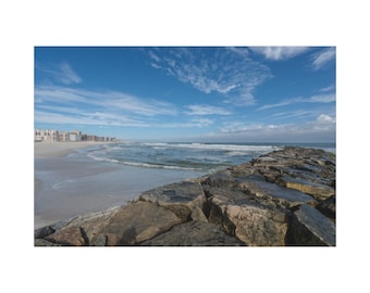 Long Beach NY Coastal Canvas Print, Nautical Ocean Scene