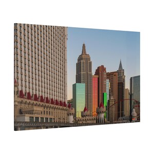 New York Hotel Wall Art Print | Las Vegas Strip & Casino Matte Canvas | Home Decor Picture Poster
