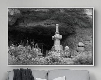 Kamakura Stone Stupa Photography – Hōkoku-ji Temple Zen Fine Art Print