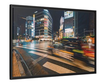 Tokyo Neon Wall Art - Shinjuku Night Light Trails Photography | Japan Cityscape Fine Art Print