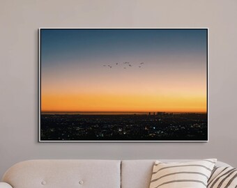 Sunset City Wall Art - California Skyline at Dusk | Minimal Fine Art Urban Photography Print