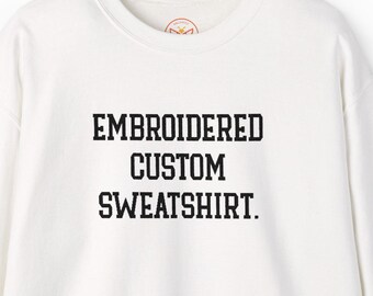 Personaliseer je eigen sweatshirt met tekst | Gepersonaliseerde belettering, minimalistisch monogram