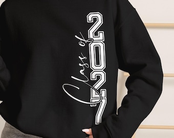 Senior Crewneck Sweatshirt van de lichting van 2027 | Verticaal 2027-scriptontwerp