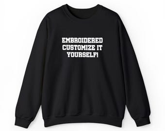 Personaliseer het zelf! Trui met ronde hals | Pullover met eigen tekst