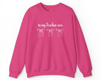 Geborduurd sweatshirt met ronde hals en een verweerd koeienmotief uit het tijdperk van mijn leraar.