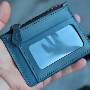 Portafoglio nero, custodia per carte in pelle, porta carte di credito, custodia per carte personalizzata, portafoglio sottile in pelle, regalo per la festa del papà, titolare della carta personalizzato