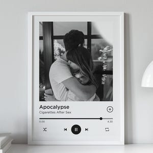Personalized Spotify Song Poster, Custom Music Wall Art, Custom Photo Song Print, Personalized Song Poster,  Customized Music Poster