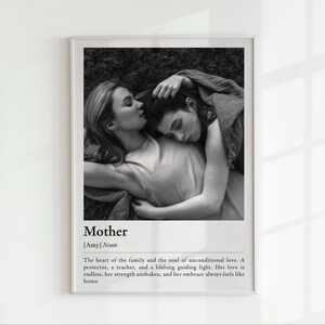 Custom Gift for Mom, Birthday Gifts for Mother, Personalised Mum Photo Print, Custom Photo Prints, Mom Definition Print, Mothers Day Gift