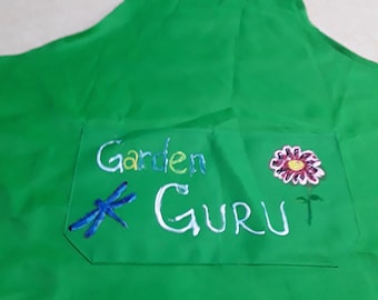 Garden Guru- Green fabric garden apron