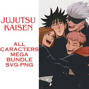 Anime Mega Bundle,JUJUTSU KAİSEN SVG-Png Layered Bundle,High Quality Svg-Png