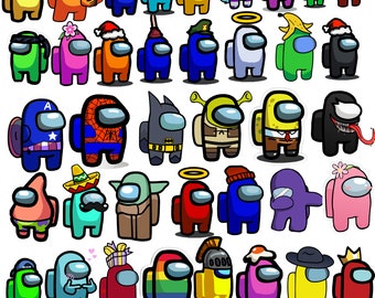 Ensemble SVG parmi nous, parmi nous couleur Svg, logo parmi nous, parmi nous Cricut Svg, fichier de coupe, fichiers Svg pour Cricut, Silhouette