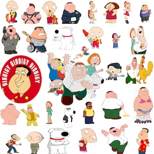 Family Guy SVG-PNG Layered Mega Bundle,All Caracters Family Guy Svg-Png, Griffin Family Svg, Digital Prints, Clipart, Cartoon Svg,