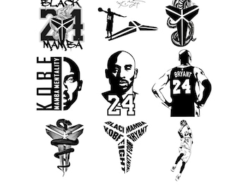 Pack Kobe Bryant SVG - PNG Instant Download cricut silhouette iron on heat press