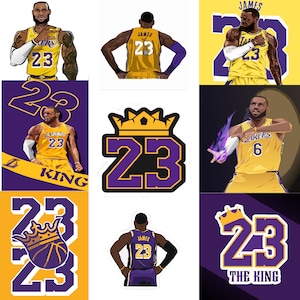 Lebron James King With Crown Portrait Fan Art Painting Style Digital Image  .PNG File 