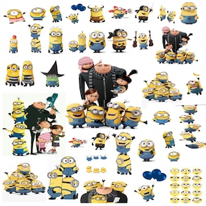 Fichiers Mi-Nions Mega Bundle Cartoon SVG PNG